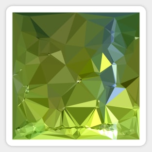 Chartreuse Green Abstract Low Polygon Background Sticker